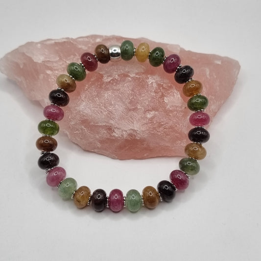 Coloured Tourmaline Abacus Bracelet