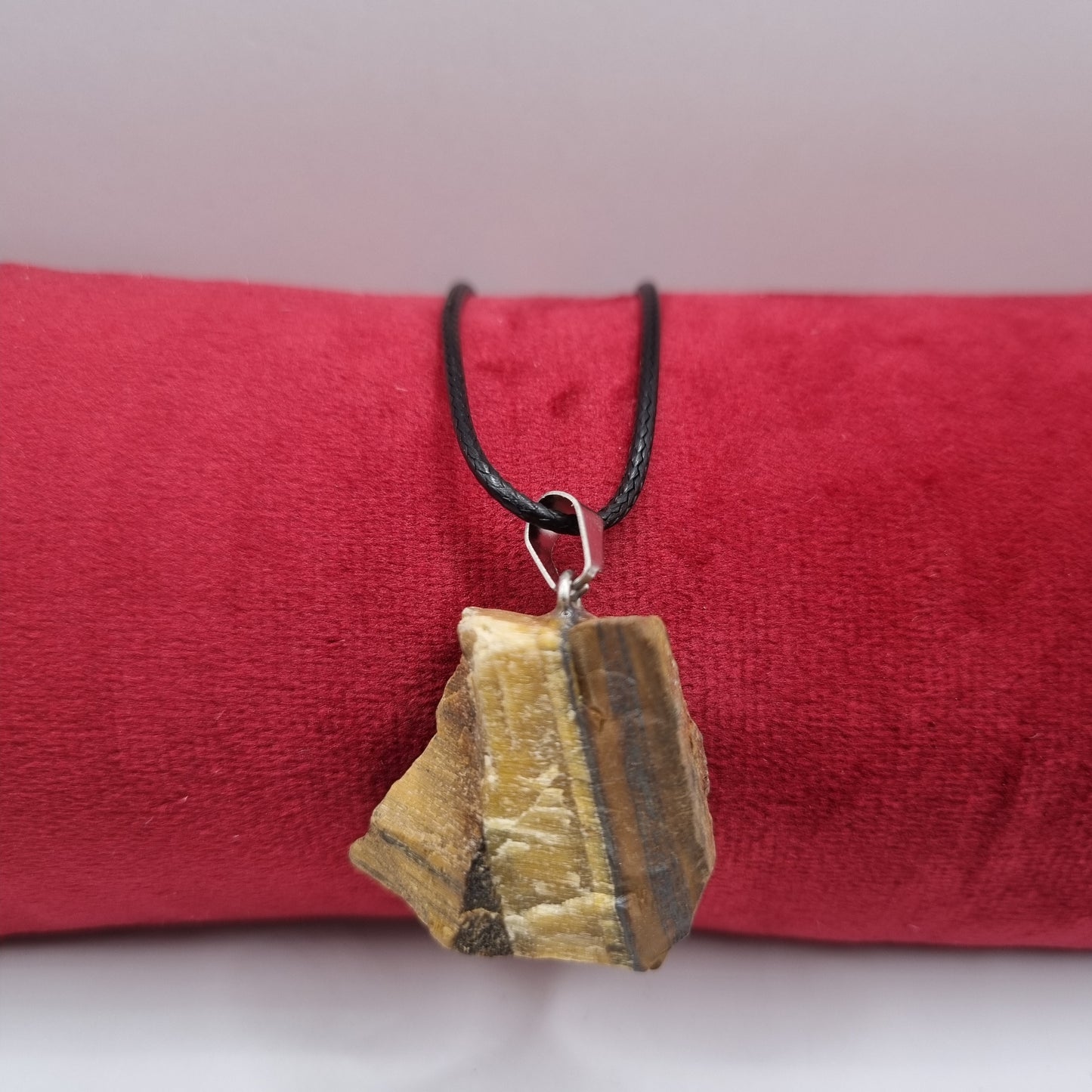 Rough Yellow Tiger's Eye Necklace