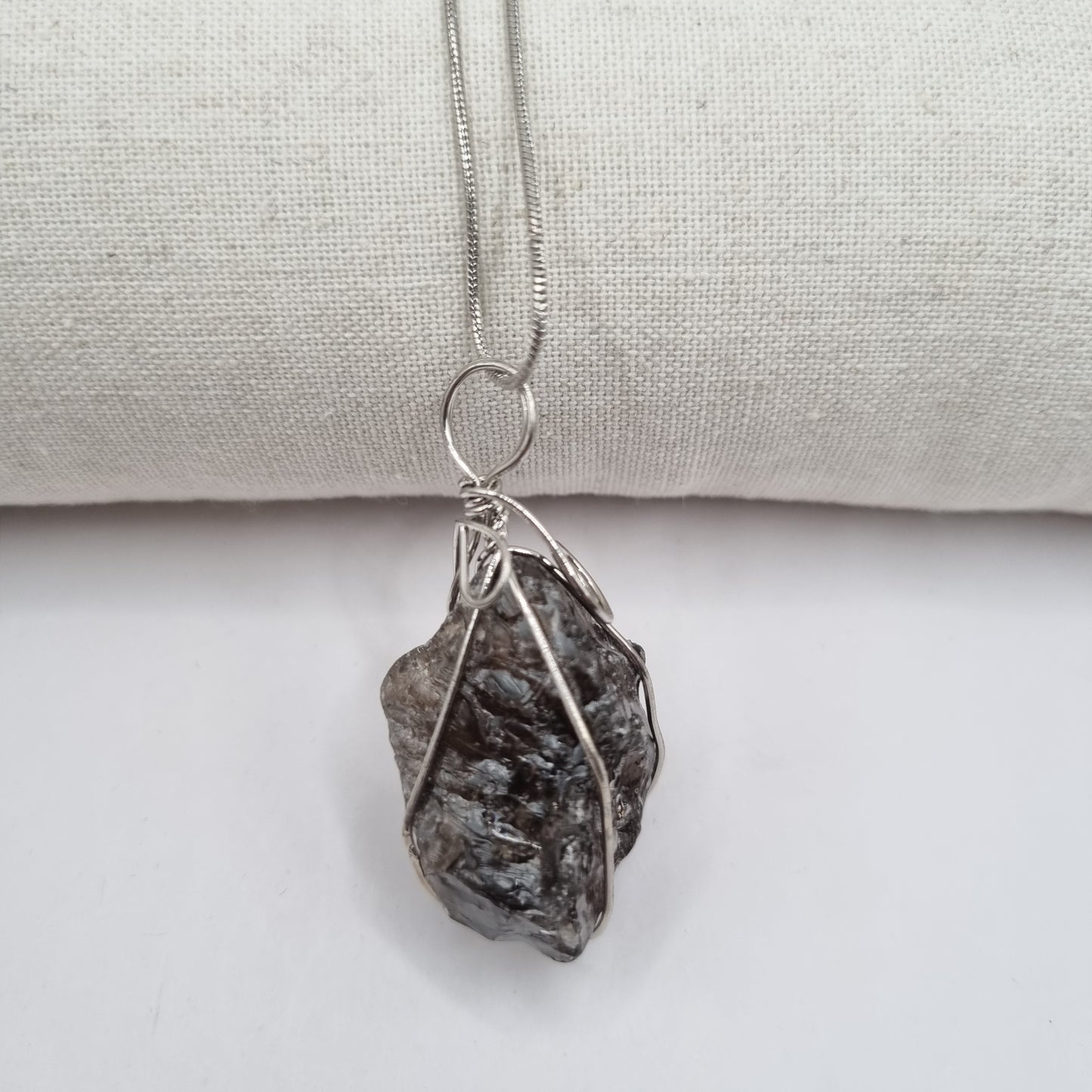 Black Tourmaline Silver Necklace