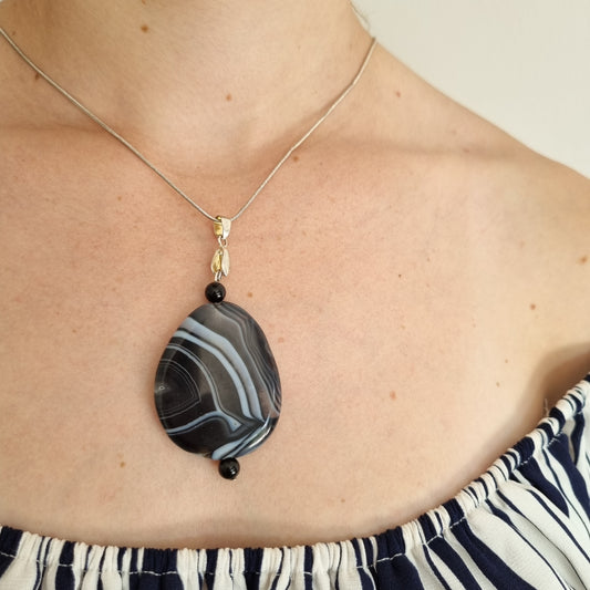 Black Agate Pendant