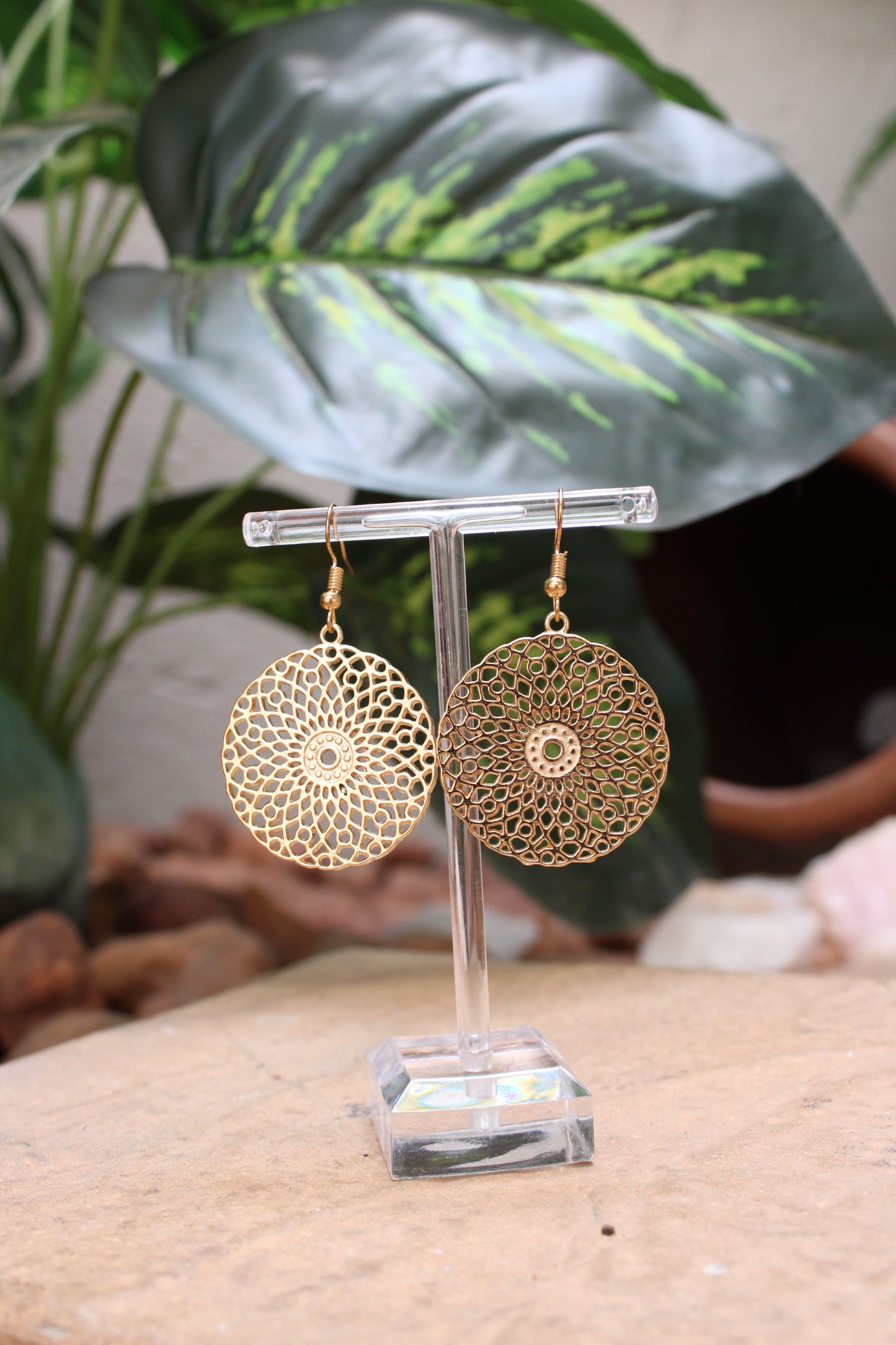 Mandala Gold Earrings