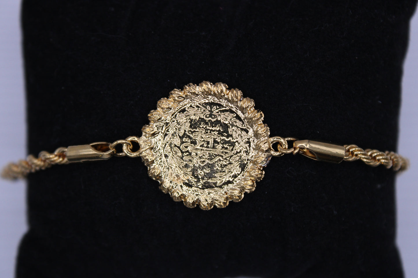 18k Gold Plated Medallion Bracelet