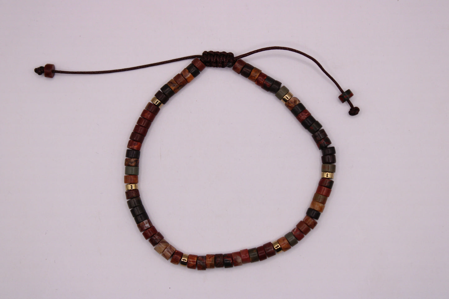 Adjustable African Turquoise Macrame Bracelet