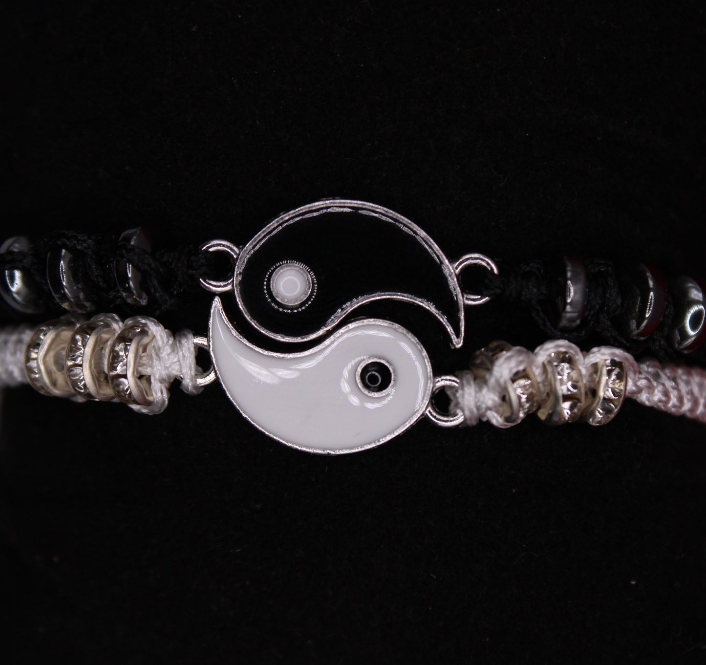 Yin Yang Macrame Bracelet Set