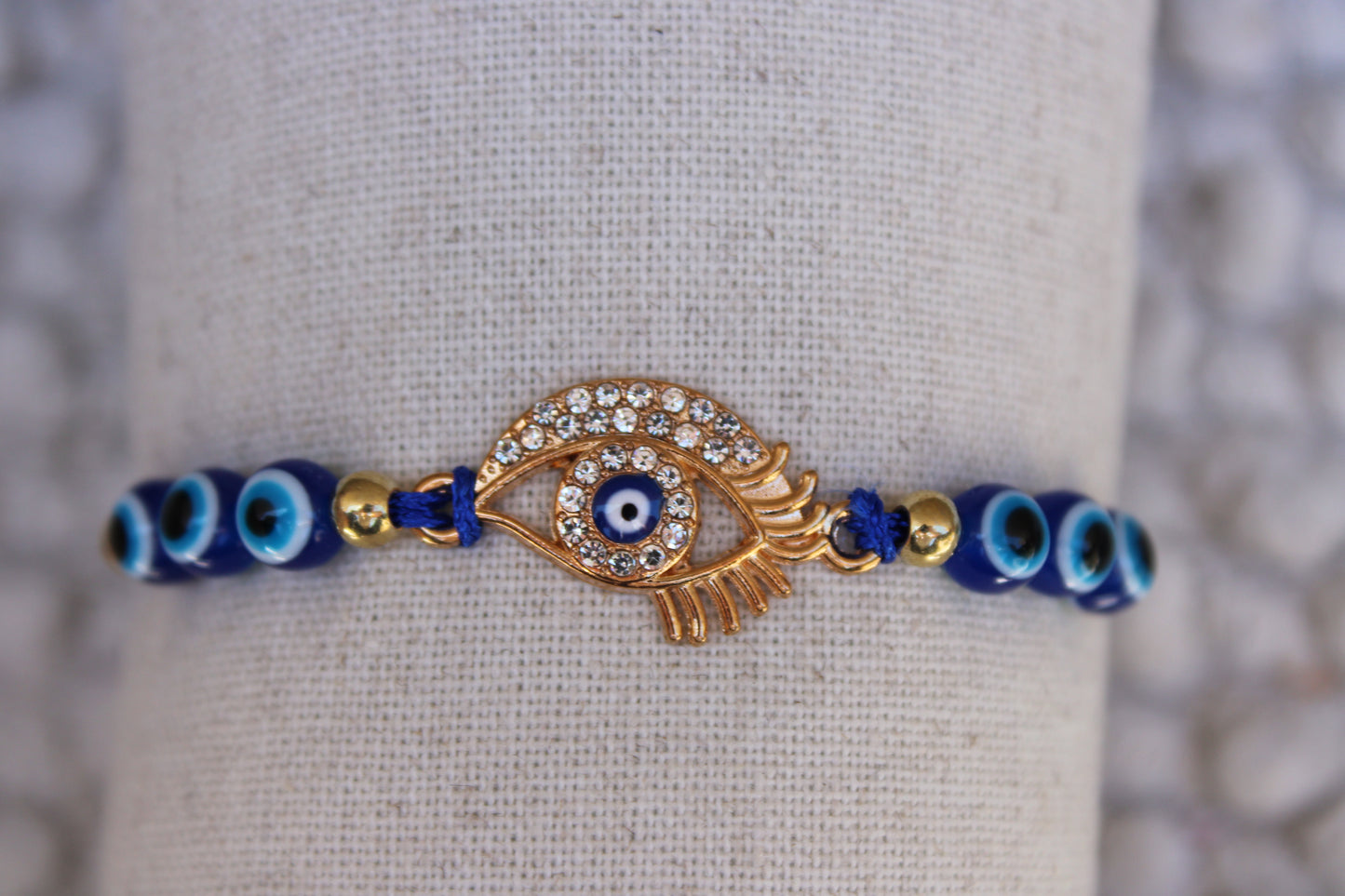 Evil Eye Macrame Adjustable Bracelet