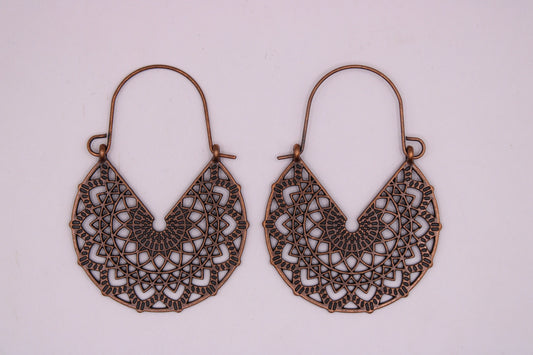 Bronze Boho Hanging Earrings