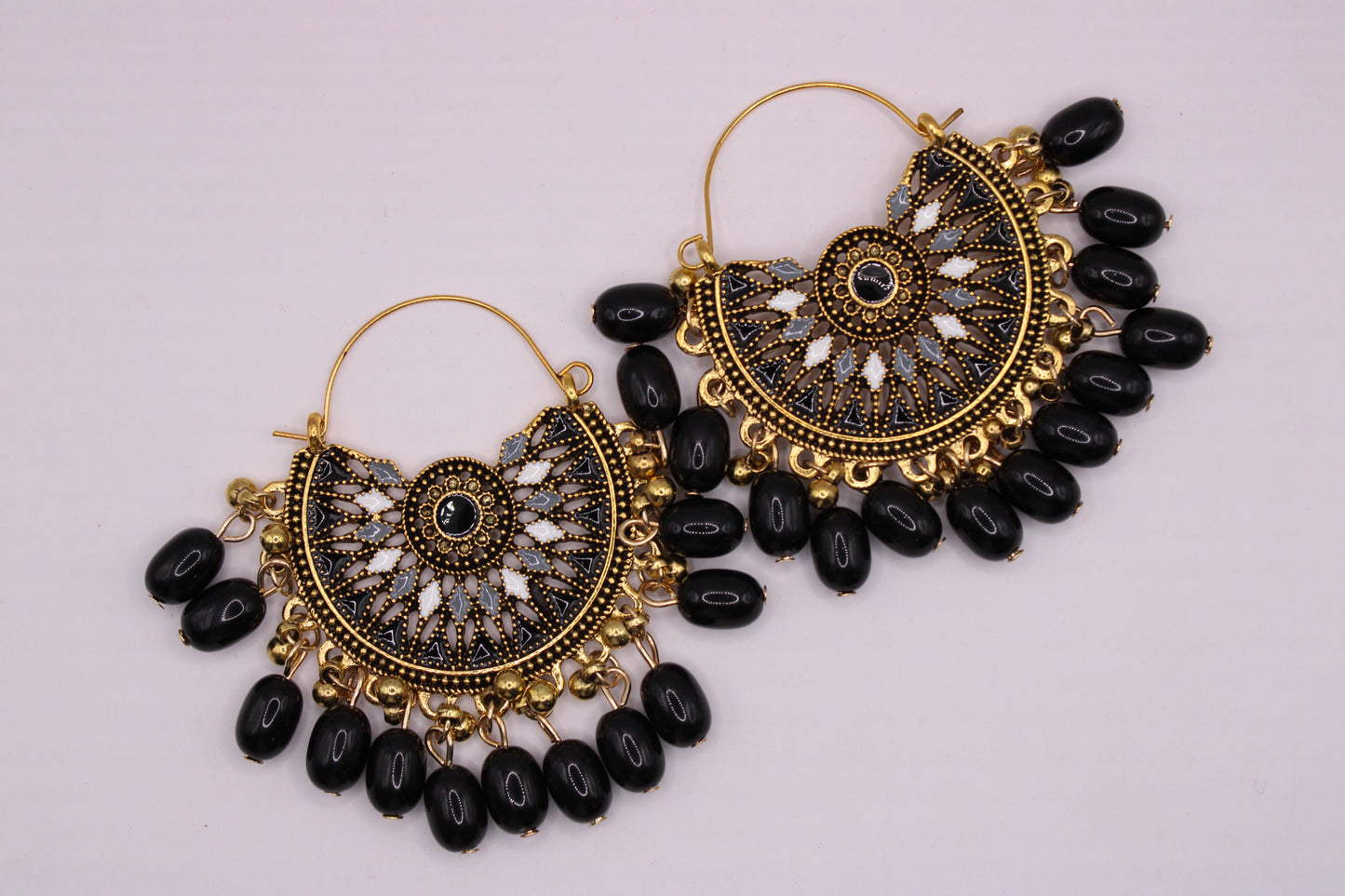 Moroccan Style Black Earrings