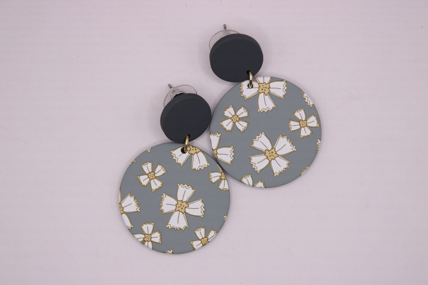 Geometric Round Drop Earrings