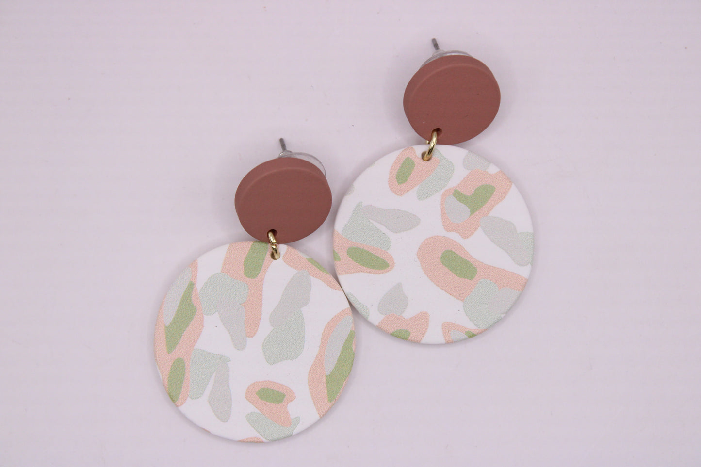 Geometric Round Drop Earrings