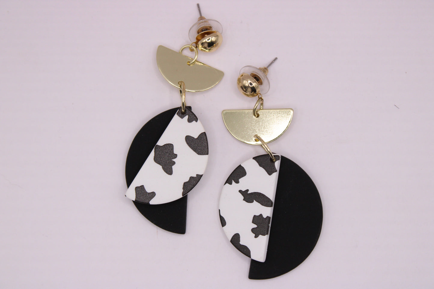 Geometric Half Moon Earrings