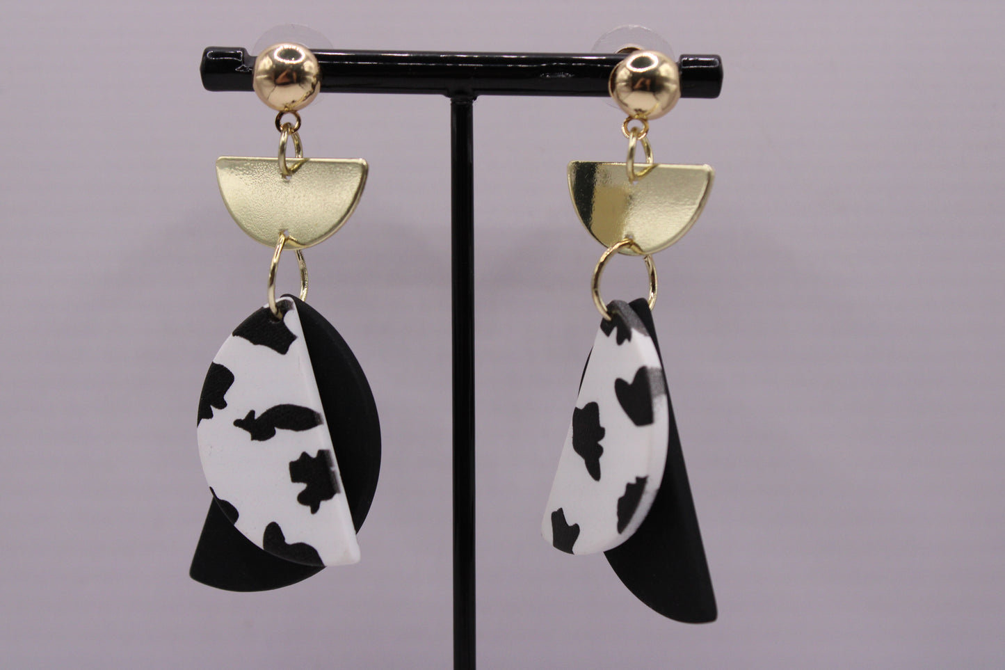 Geometric Half Moon Earrings