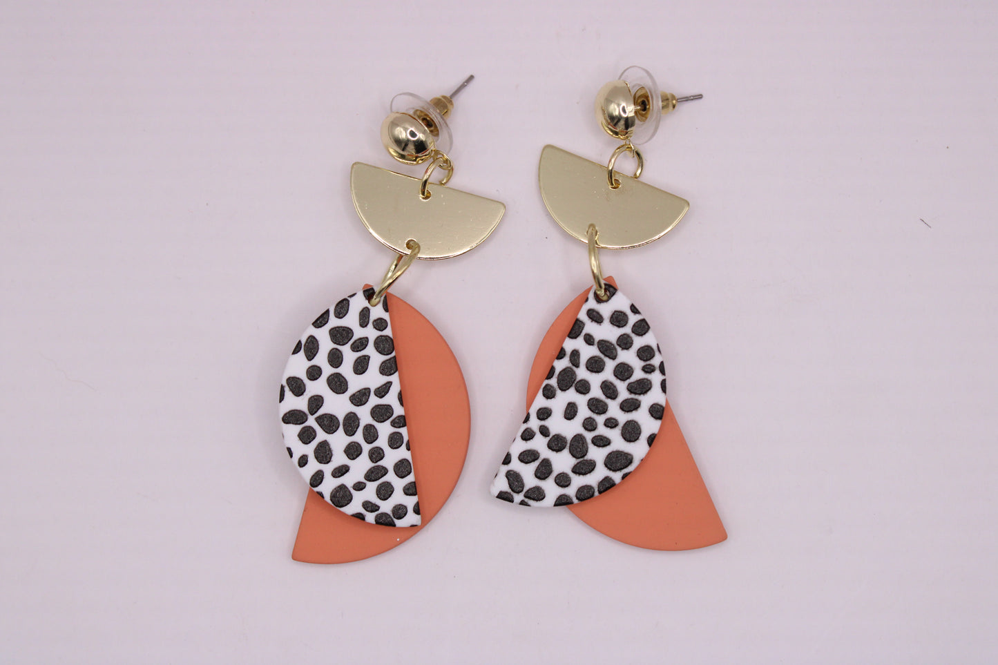 Geometric Half Moon Earrings