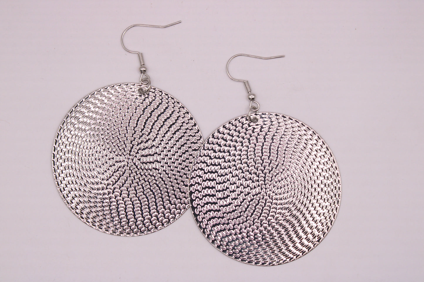 Textured Medallion Earrings