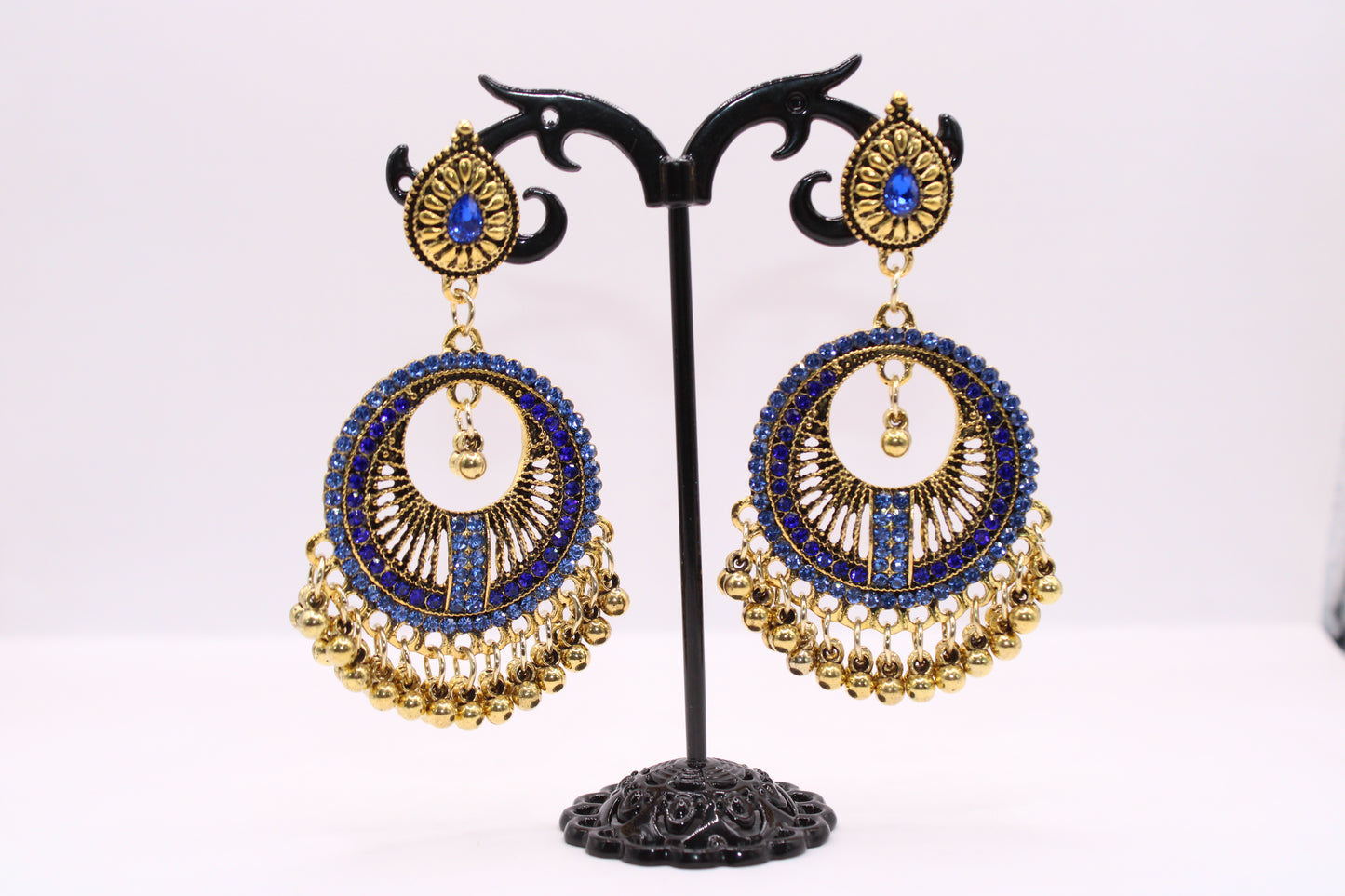 Moroccan Style Blue Earrings