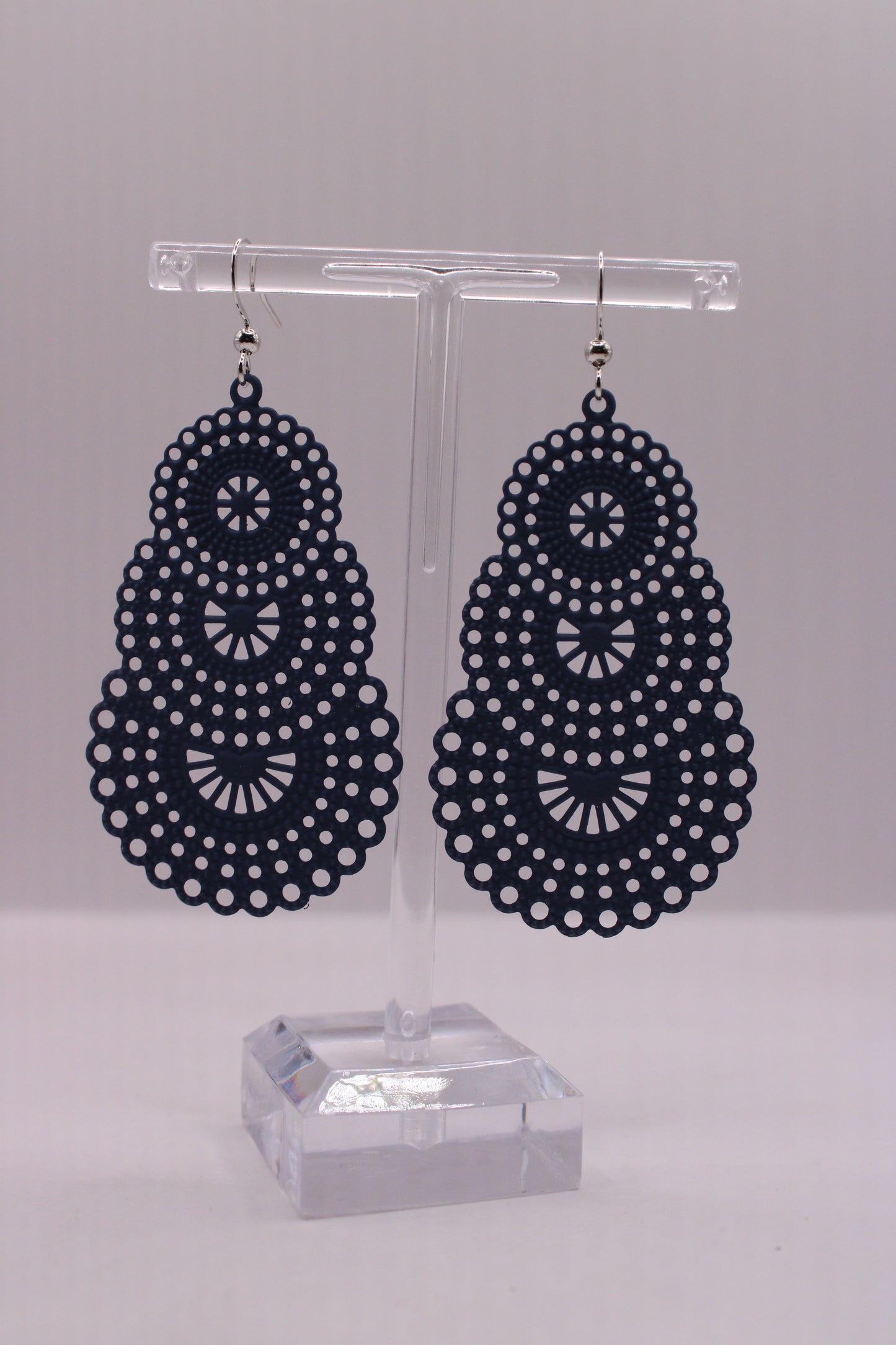 Hollow Out Geometric 3 Tier Drops