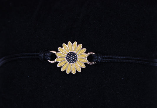 Sunflower Macrame Bracelet